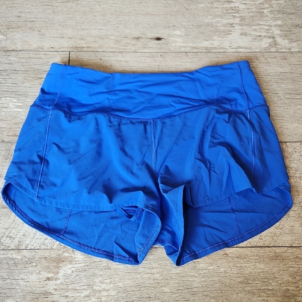 Women's Lululemon Speed Up Size 8 Blue Athletic Shorts